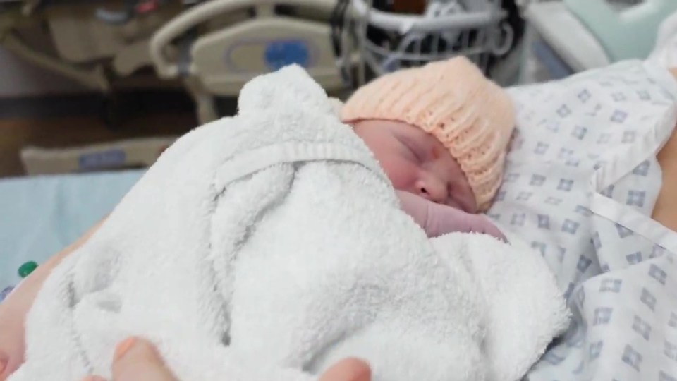 Millie needed to go to theatre after the birth, and was kept in hospital overnight 