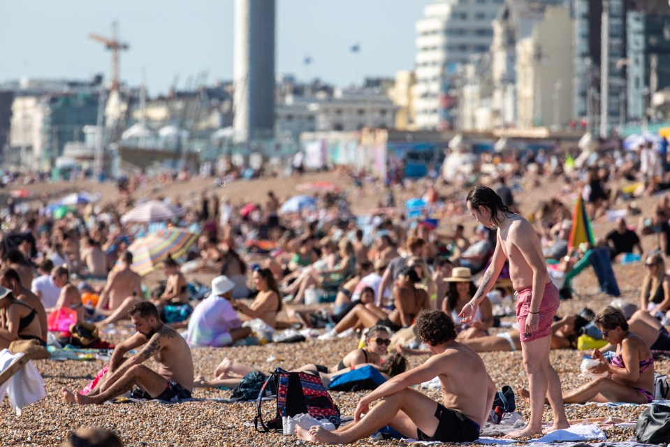 Many flocked to beaches as the mercury peaked yesterday