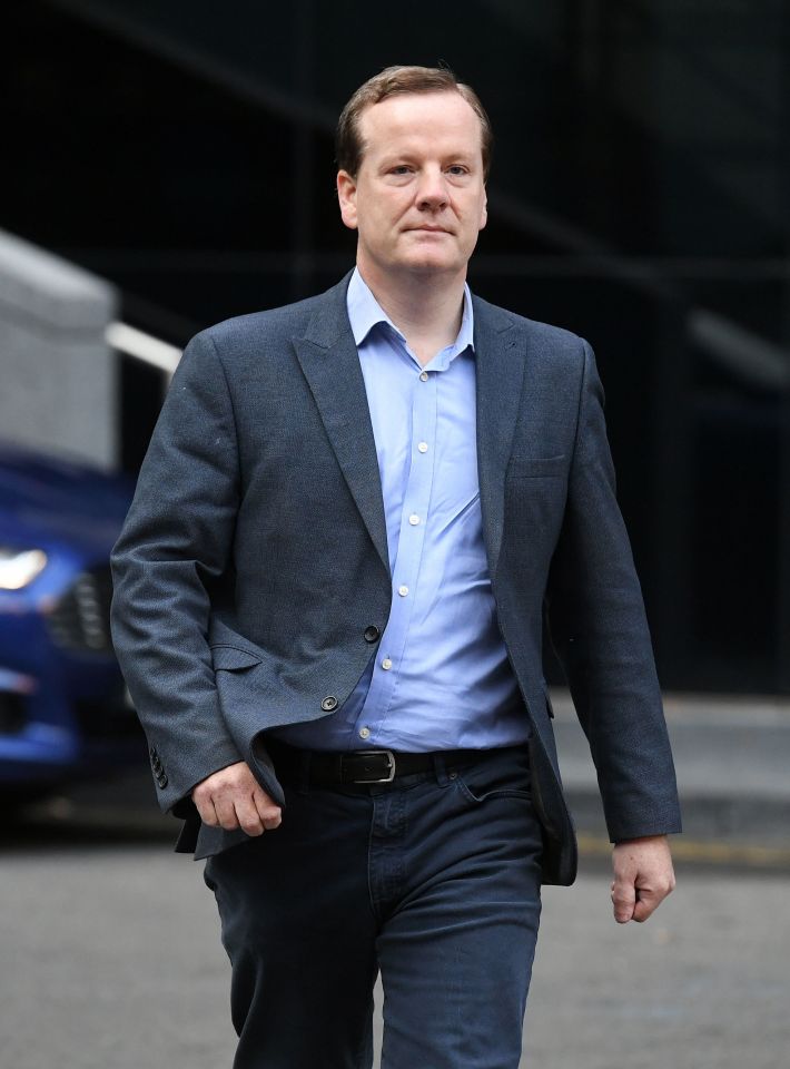 Charlie Elphicke arrived at court today alone for sentencing 