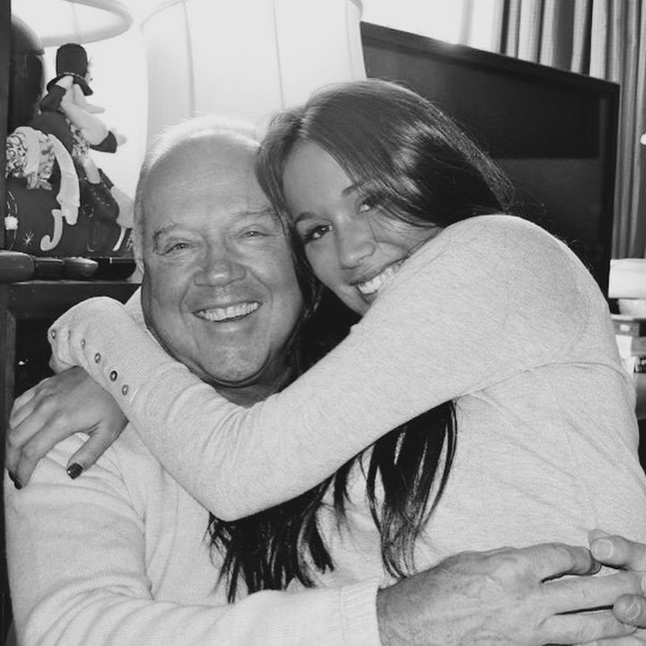 Louise with her dad Donald Hay, who died from melanoma last year, aged 76