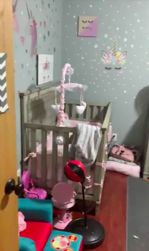 The woman explained how the room is for one-year-old girl and three-year-old boy