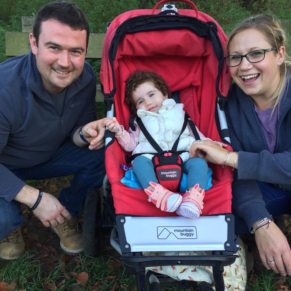 Anna and Steve Withers with daughter Charlie who was diagnosed at just 18 months with mitochondrial disease