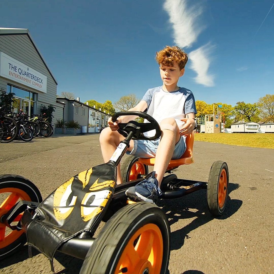 Guests can hire a range of go karts to explore the park 