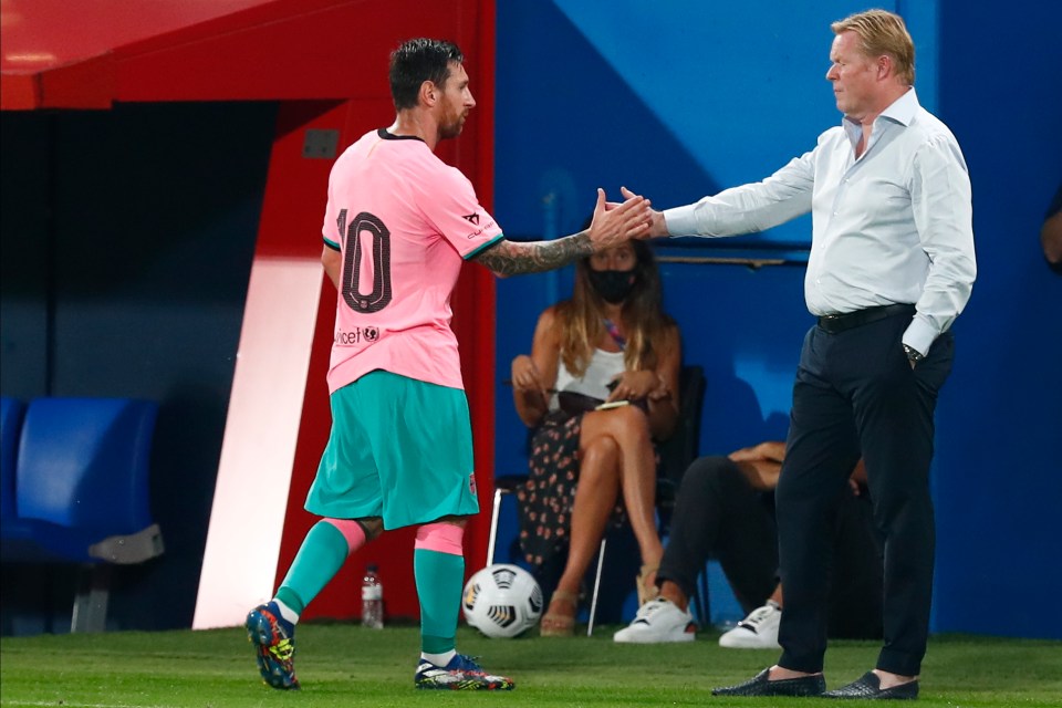 Ronald Koeman is now in charge of Lionel Messi at Barcelona