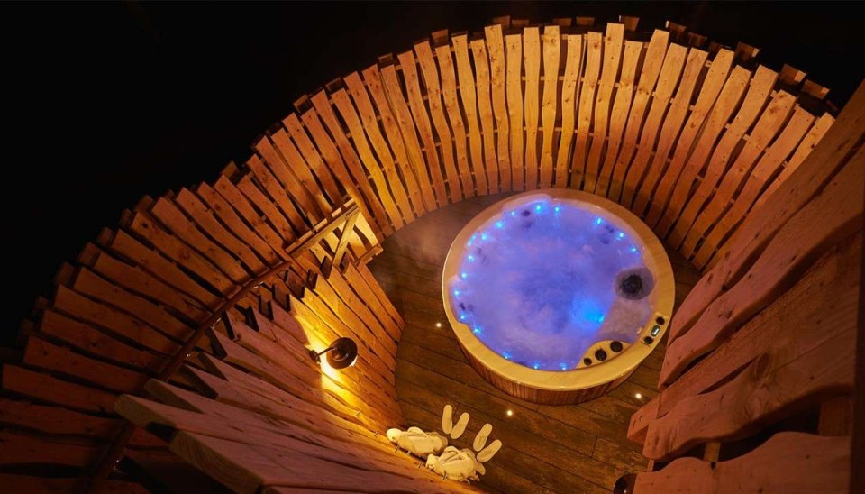 The private hot tub and infrared sauna is also a bonus