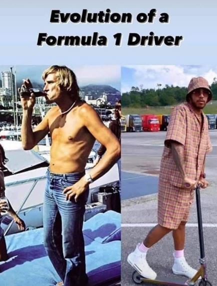 Kimi Raikkonen posted a snap of James Hunt alongside Lewis Hamilton