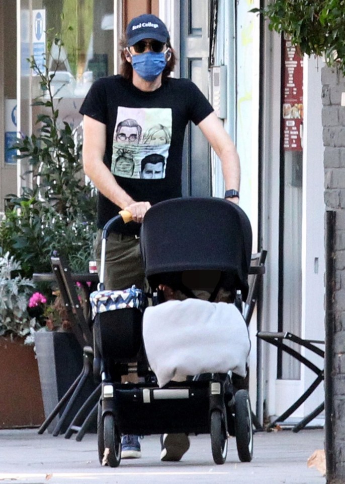 David Tennant was seen out shopping today with his daughter Birdie in London