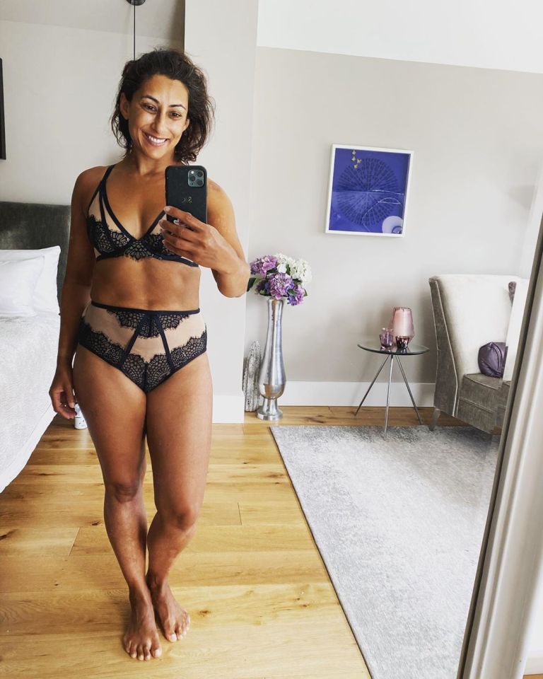 Saira Khan is likely to have relied on crunches for her willpower washboard