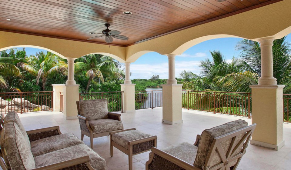 The home sits on the Intracoastal Waterway - 80 miles north of Miami