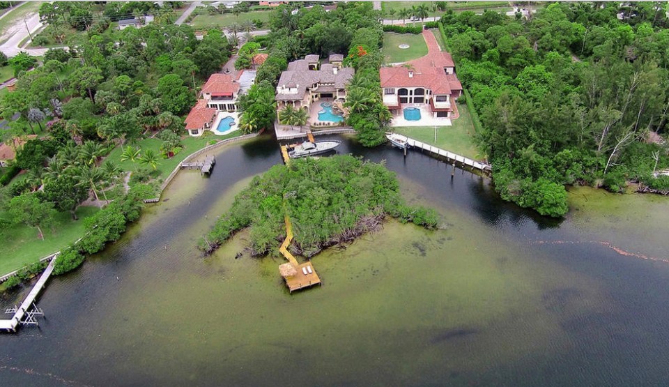 Incredibly, the property has its own private island