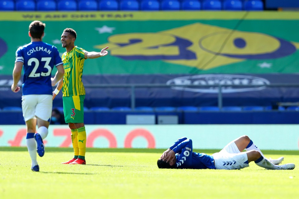 The left-back apologised post-game for sending his rival flying