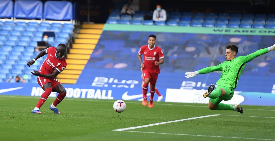 Sadio Mane had no trouble in bagging his second goal of the game