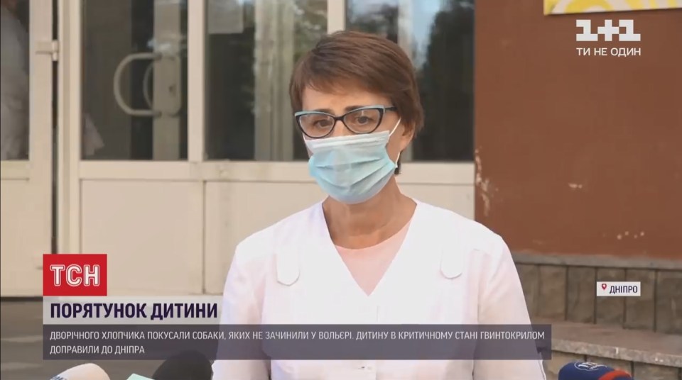 Natalia Dementyeva, head of the hospital, said the boy suffered severe injuries