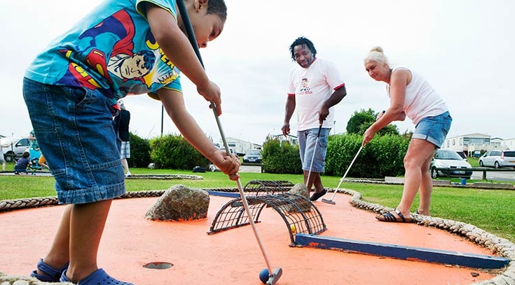 The Yorkshire resort has access to the beach as well as outdoor playground and sports on-site