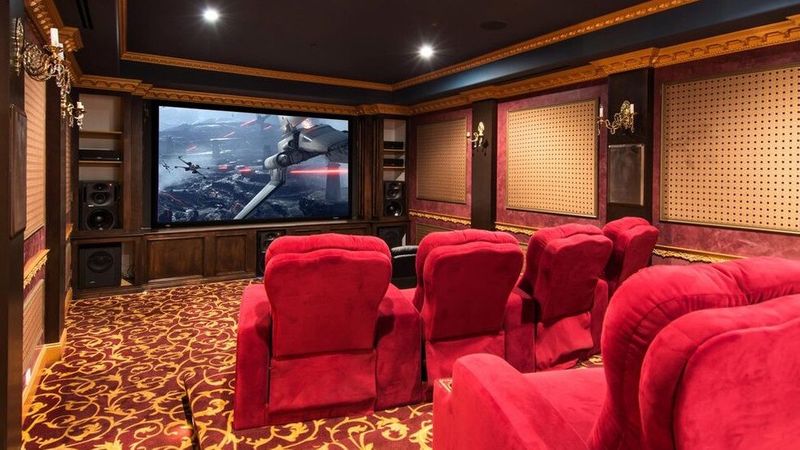 A private cinema room is perfect to entertain in