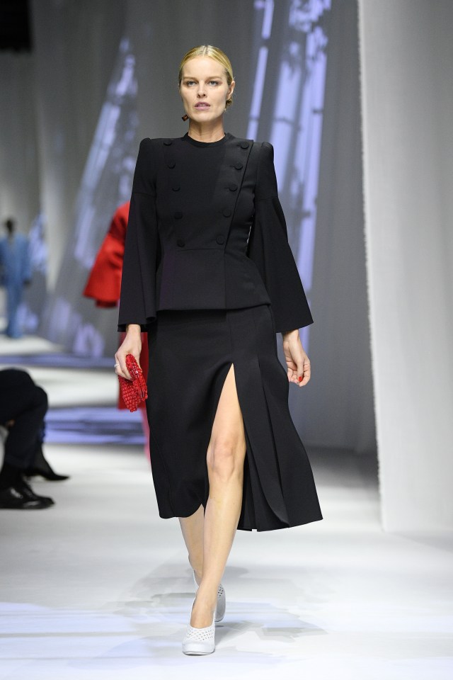 Eva Herzigova looked sensational as she hit the runway