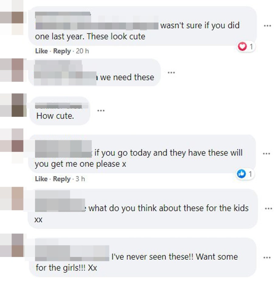 Hundreds of parents commented on the post, desperate to get their hands on one