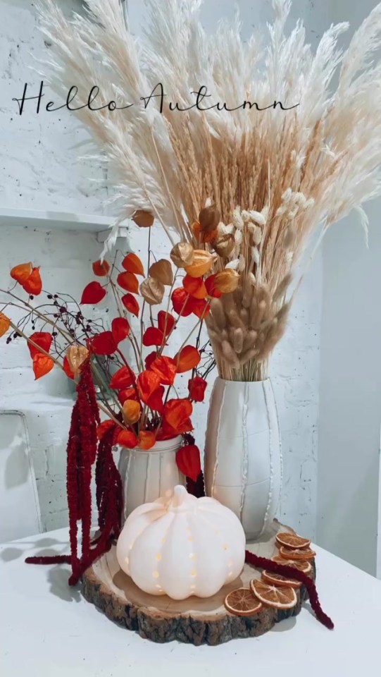 Stacey spruced up some old vases and created a stunning display for her home