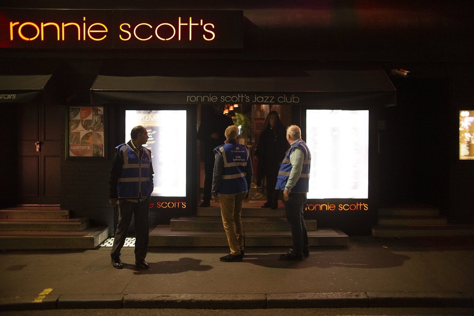 The officials from Westminster council checked Ronnie Scott's jazz club during their inspection