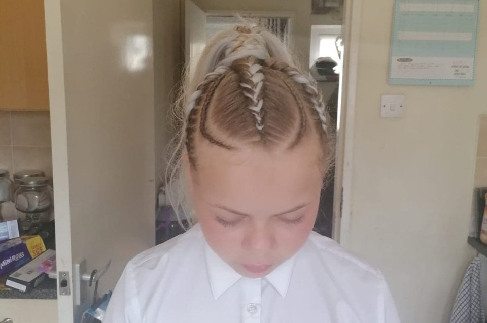 The youngster was left in tears after she was told to change her hairstyle