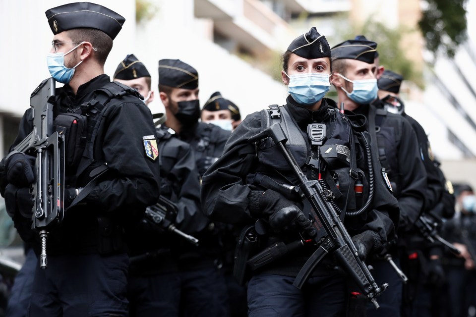 Cops stand guard after two people were wounded 