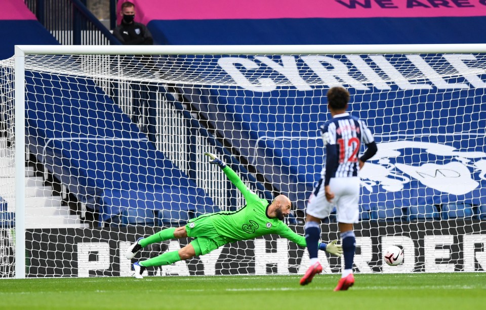 Caballero conceded after just four minutes against the Baggies