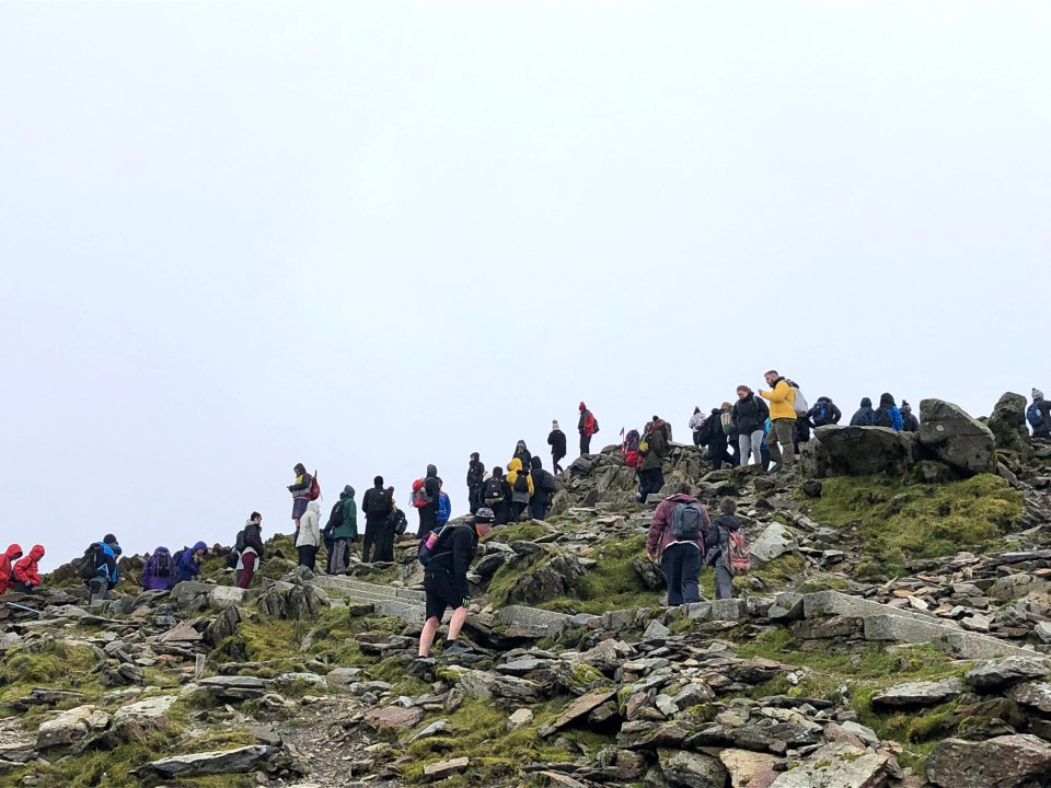 Regular walkers said they had never seen it so busy