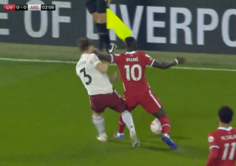 Mane blatantly raised his arm to the face of Tierney