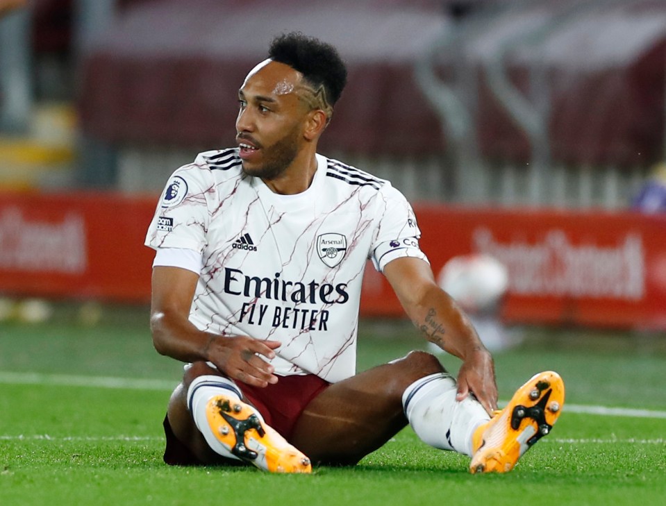 Captain Pierre-Emerick Aubameyang found opportunities hard to come by