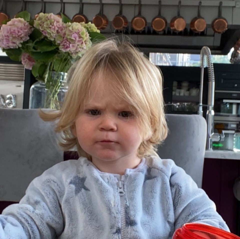 Gordon shared a cosy breakfast photo of son Oscar this morning