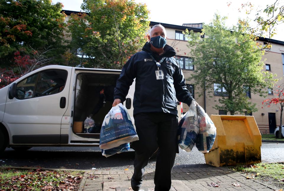 In Glasgow, food has been delivered to affected students