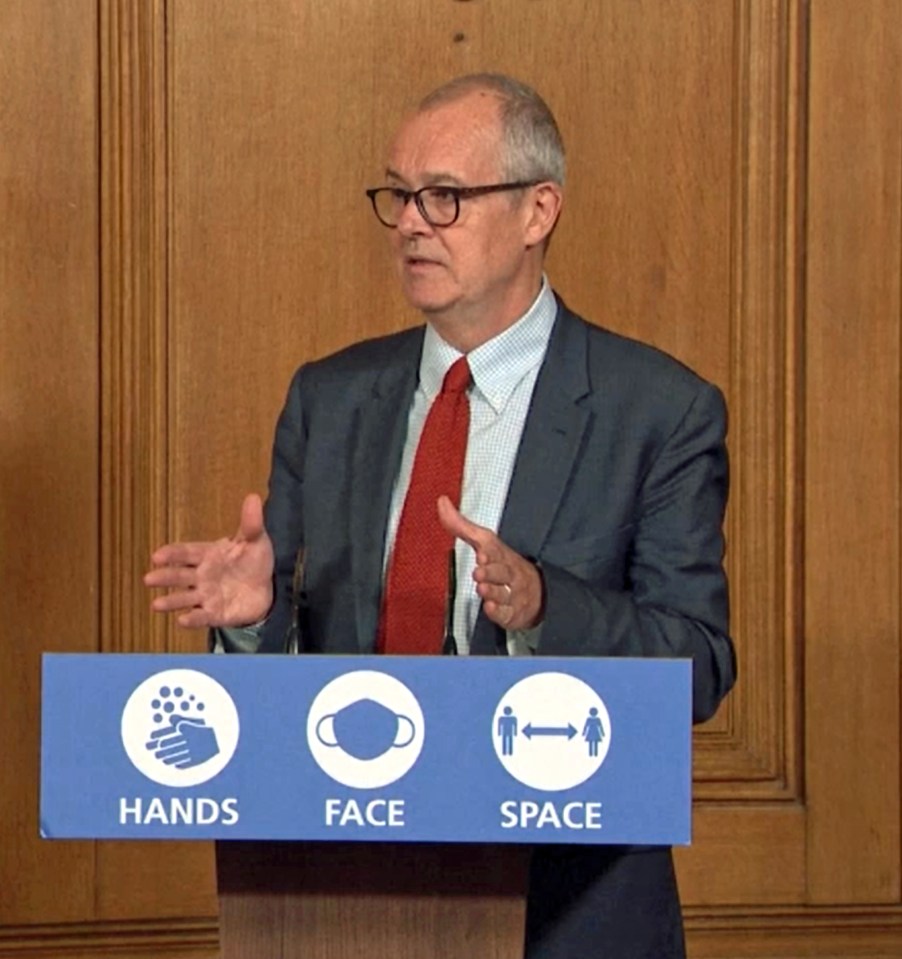 Sir Patrick Vallance says coronavirus cases at the peak of the virus were around 100,000 a day