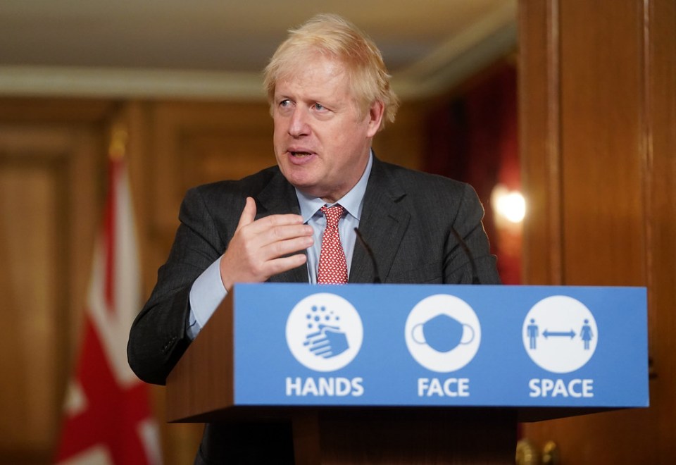 Boris Johnson said the virus is spreading differently to the way it was in March