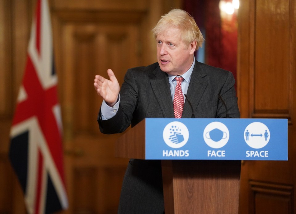 Boris Johnson addressed the nation this evening as coronavirus cases sharply increased in the past week