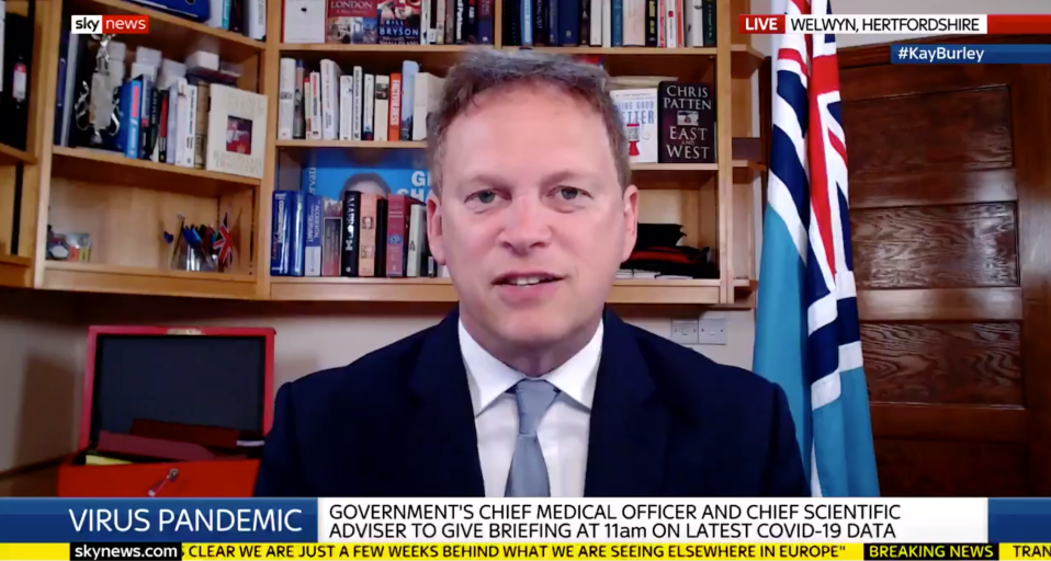 Grant Shapps warned the UK is just weeks behind France and Spain