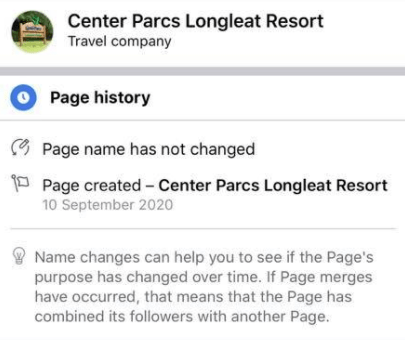 The fake Facebook page had only been set up the day before