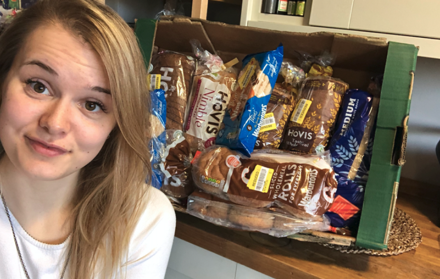 The surplus food is picked up by an Olio volunteer before being distributed in the local community 