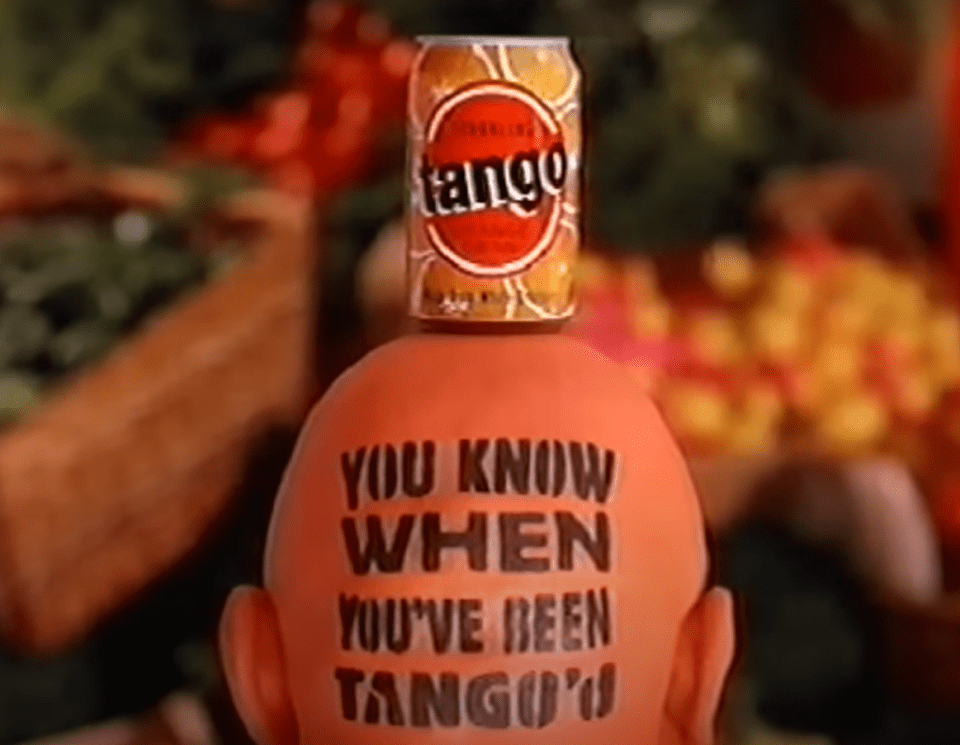 Tango ran a series of controversial campaign featuring 'Orange Man', who slapped Tango drinkers