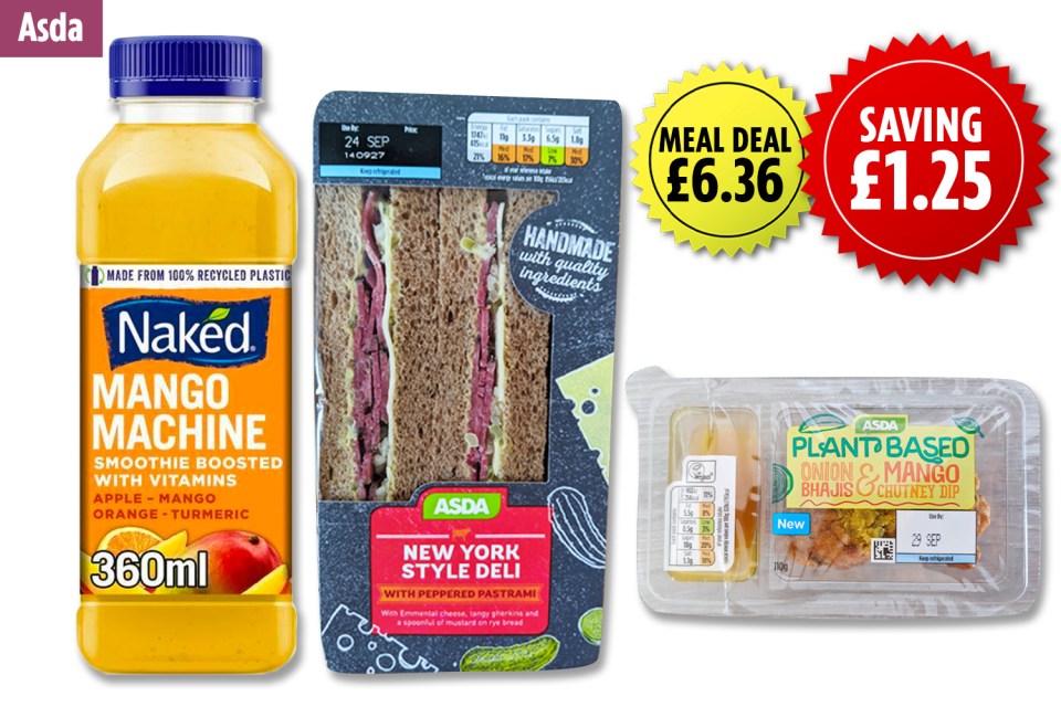 Asda is the second-least value for money meal deal on the most expensive combination 