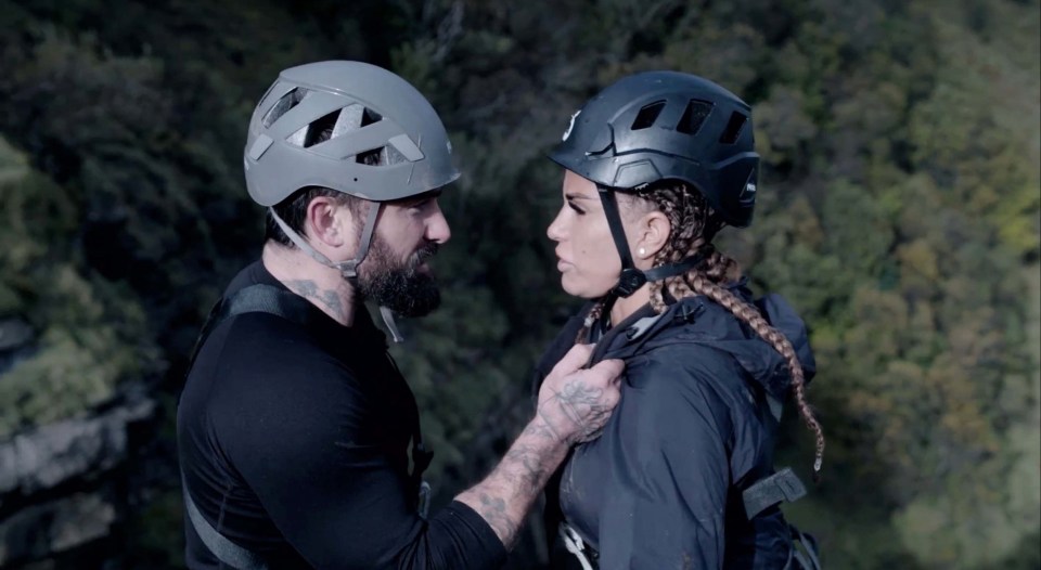 Ant Middleton and Katie Price during Celebrity SAS: Who Dares Wins