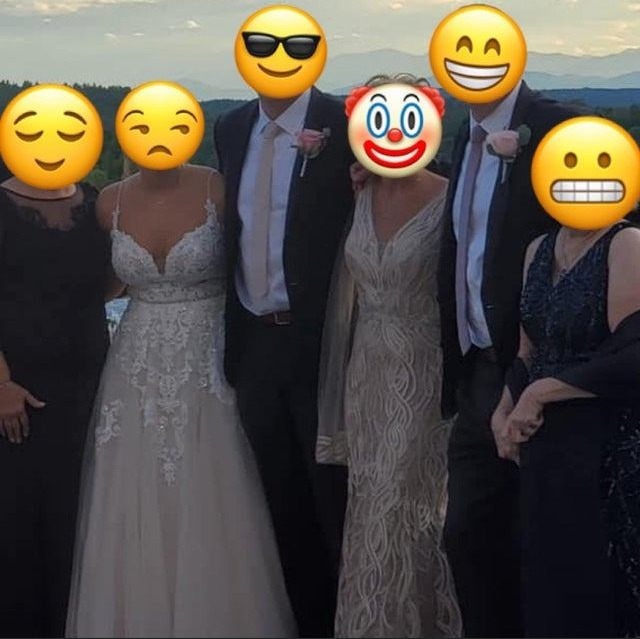 People claimed it both woman looked like brides after the mother-of-the-groom wore a floor-length white gown