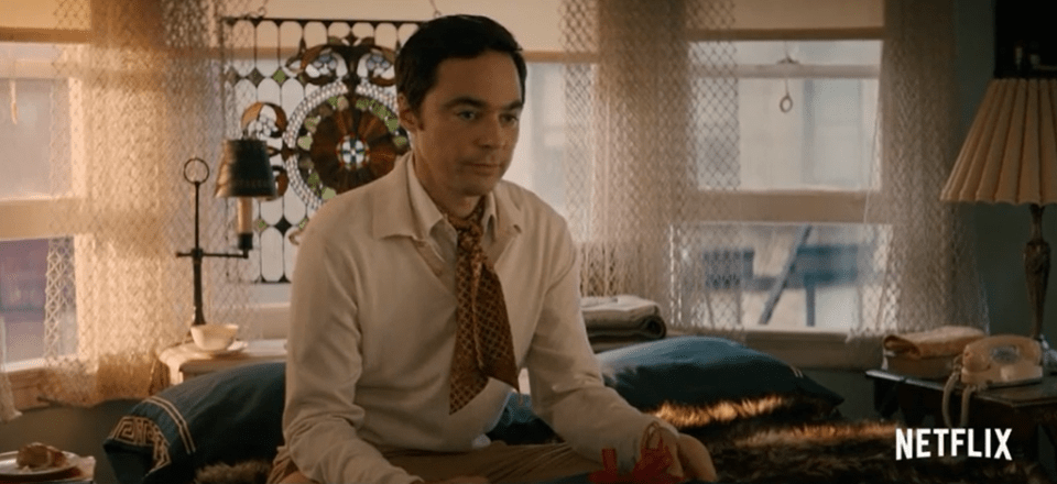 Netflix has dropped the first look at Jim Parsons in new drama Boys in the Band - and he's worlds away from Sheldon Cooper