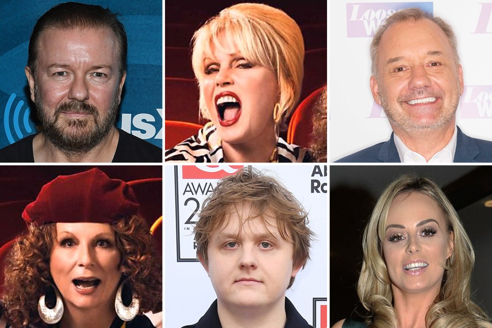 Rhian Sugden would like to invite Ricky Gervais, Joanna Lumley, Bob Mortimer, Jennifer Saunders and Lewis Capaldi