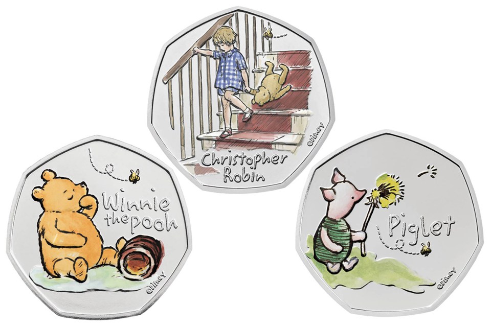 Royal Mint and Disney have unveiled their limited-edition Winnie the Pooh coins