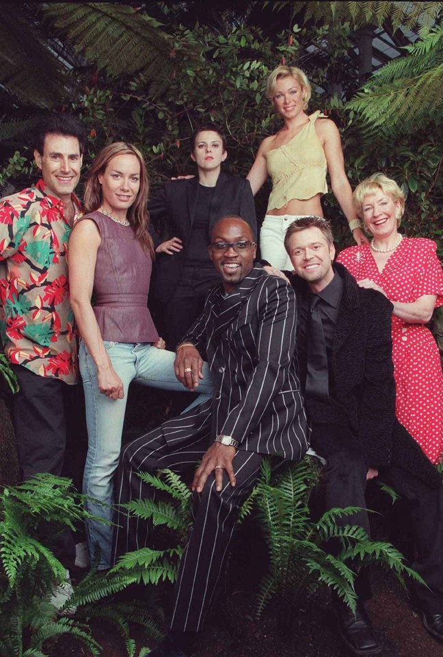 Contestants from the first series of the hit ITV show, left to right, Uri Geller, Tara Palmer Tomkinson, Rhona Cameron, Nigel Benn, Nell McAndrew, Darren Day and Christine Hamilton