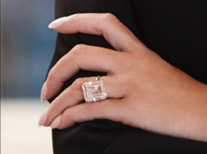 9. This emerald cut diamond ring is worth £2.2m