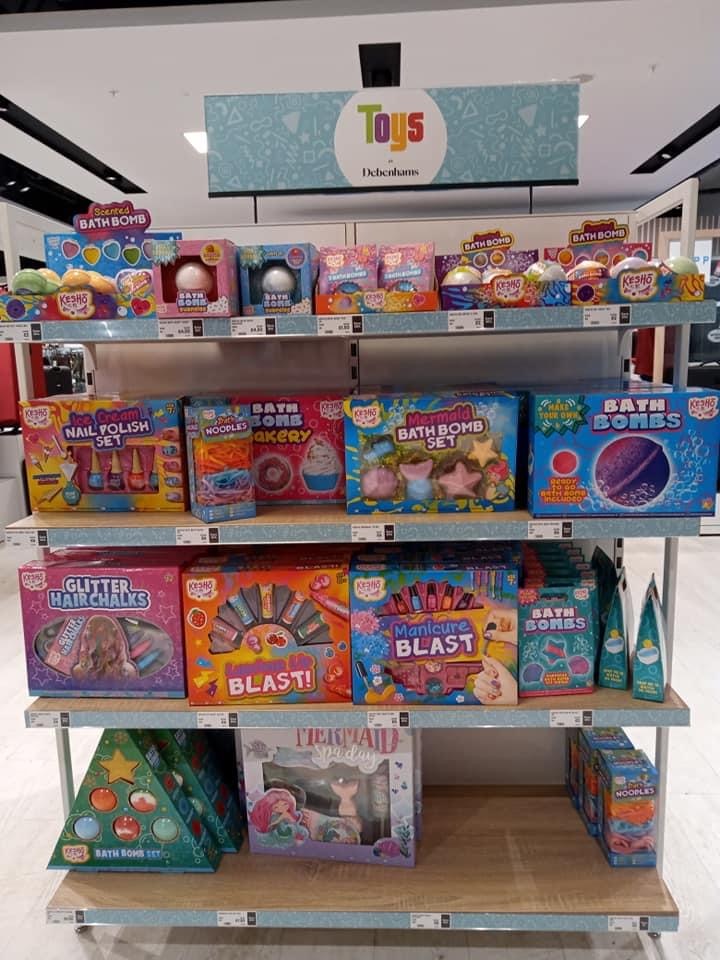 Bath bombs are on sale at Debenhams along with other kids toys