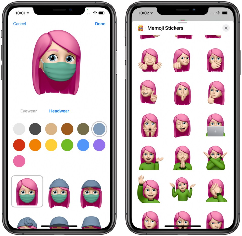 You can now stick a mask on your favourite memoji