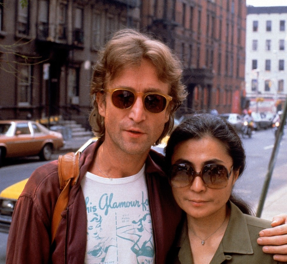 John with wife Yoko Ono in New York - the scene of his murder in 1980s