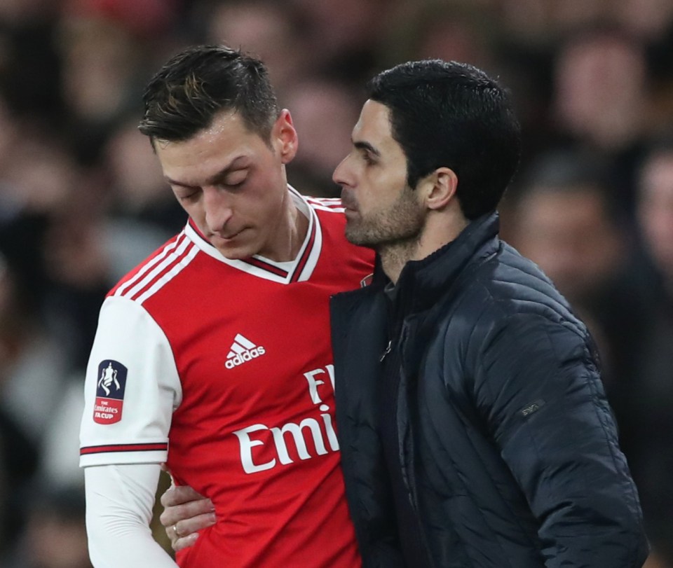 Mesut Ozil is on course to be omitted from Arsenal's 25-man Premier League squad